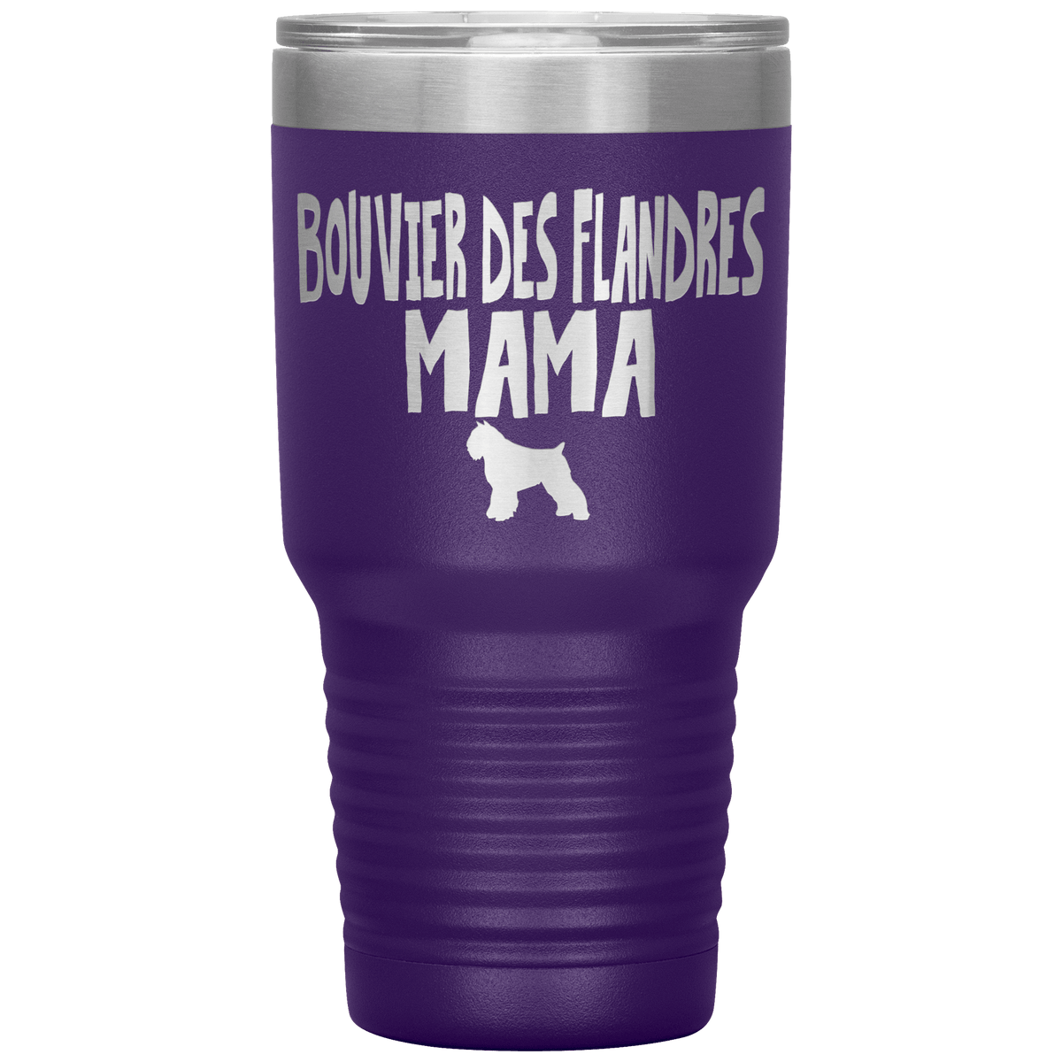 Bouvier des Flandres Mama 30 Oz Vacuum Tumbler Tumblers Purple