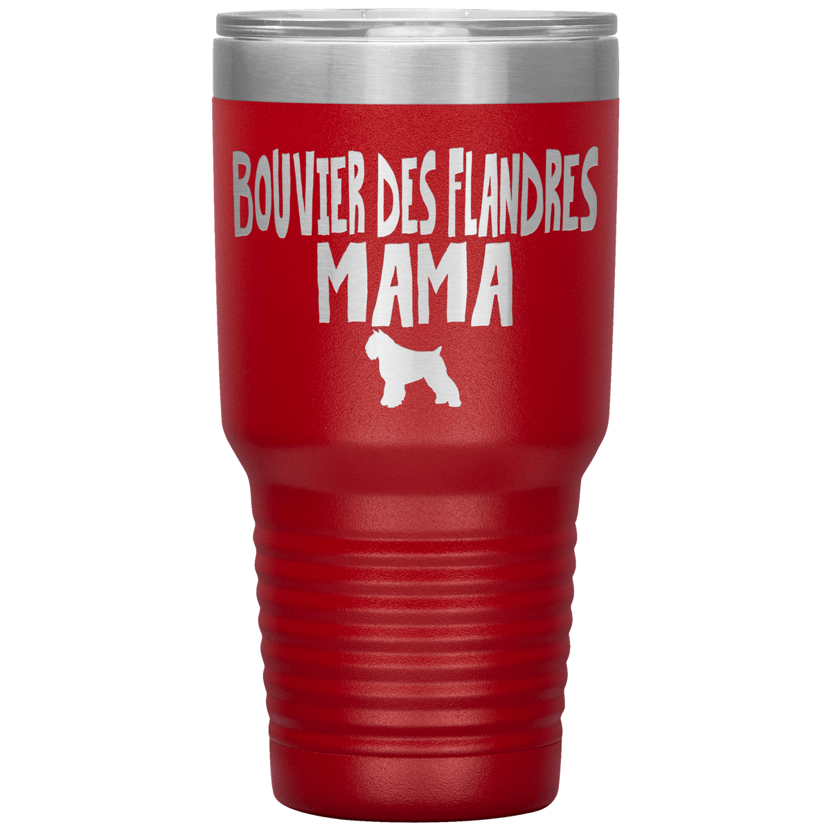 Bouvier des Flandres Mama 30 Oz Vacuum Tumbler Tumblers Red
