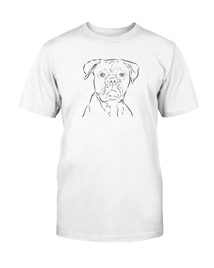 Boxer Doodle Doggies Super Soft Unisex T-Shirt Shirts Solid White Blender / S