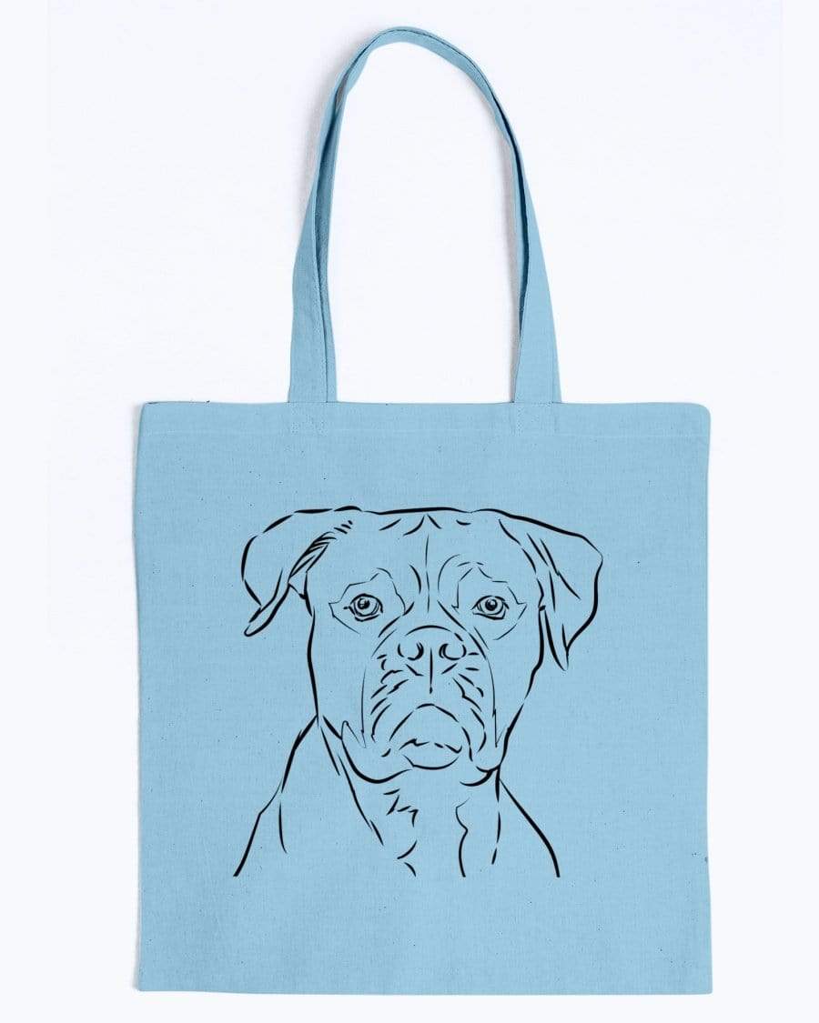 Boxer Doodle Dogs Canvas Tote Bag Accessories Light Blue / M
