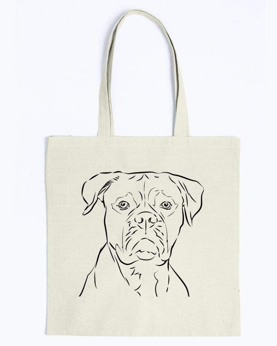 Boxer Doodle Dogs Canvas Tote Bag Accessories Natural / M