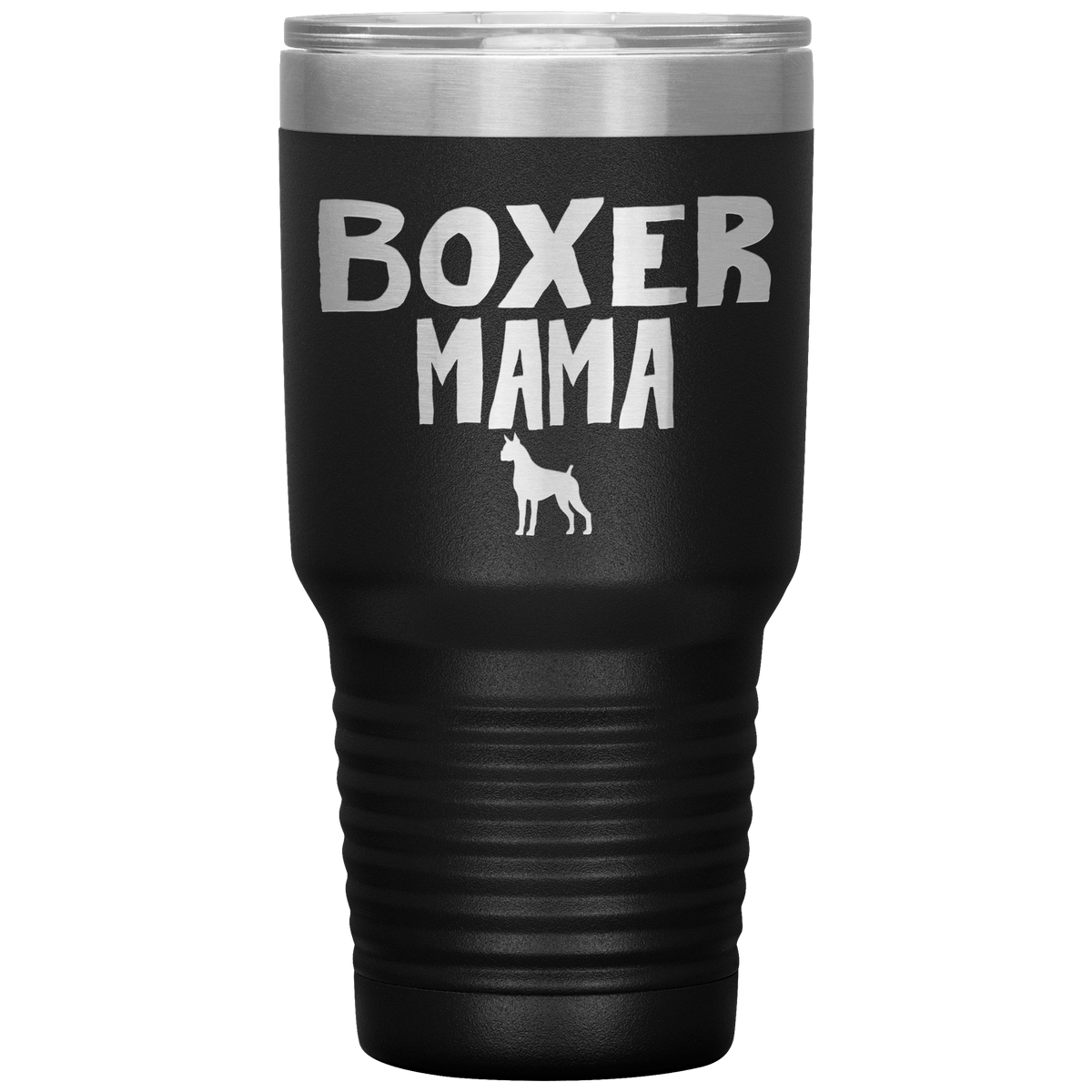 Boxer Mama 30 Oz Vacuum Tumbler Tumblers Black