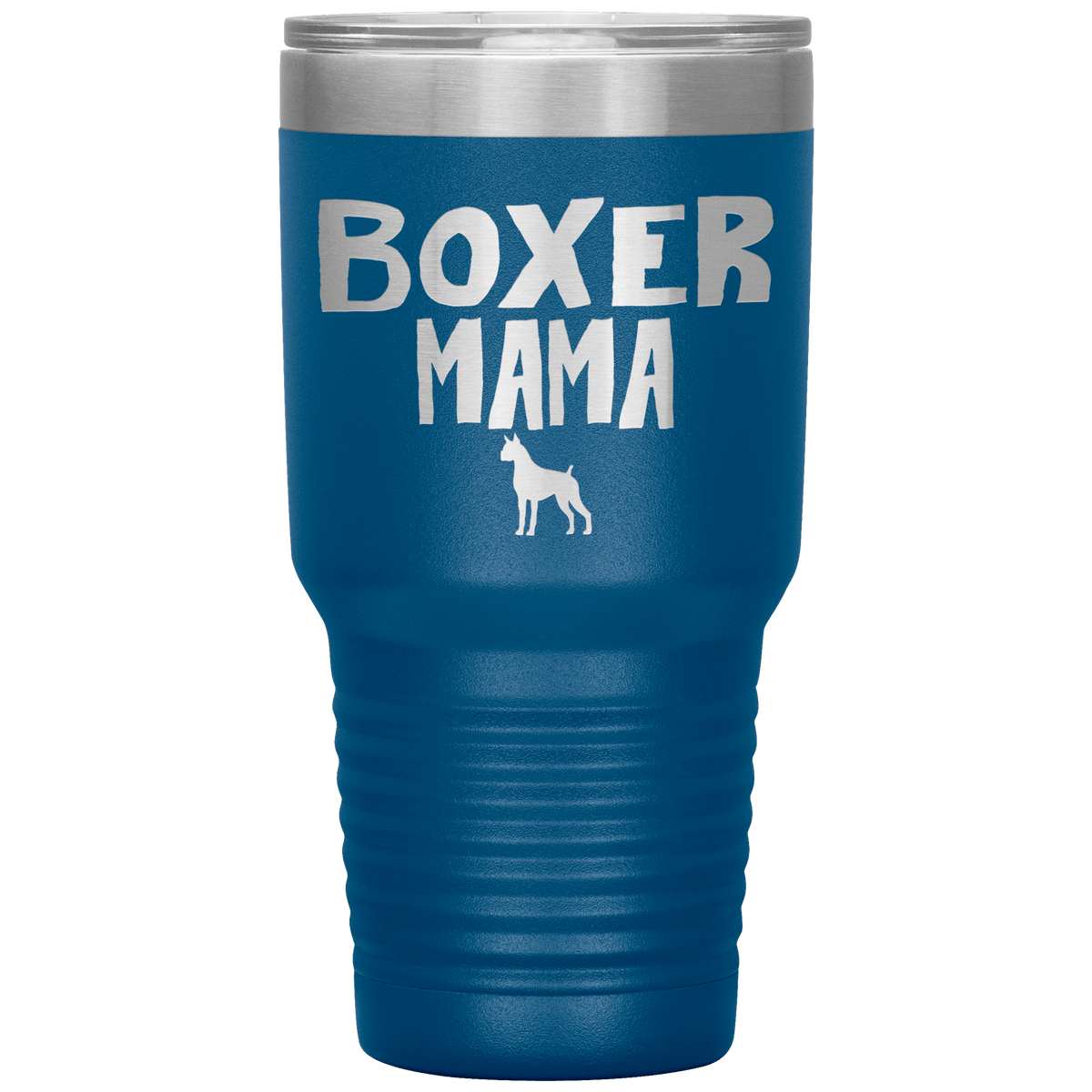 Boxer Mama 30 Oz Vacuum Tumbler Tumblers Blue