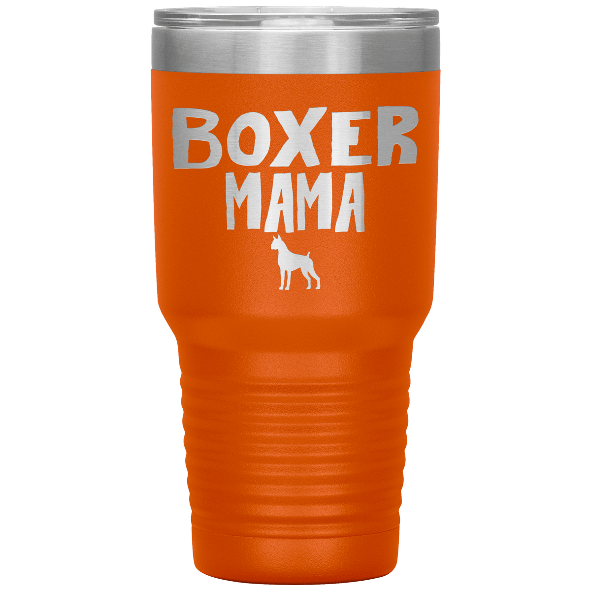Boxer Mama 30 Oz Vacuum Tumbler Tumblers Orange