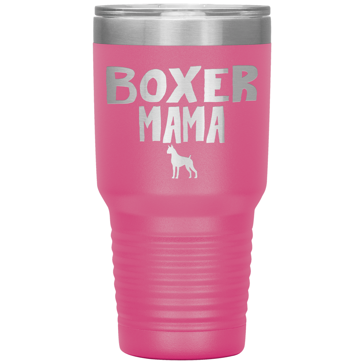 Boxer Mama 30 Oz Vacuum Tumbler Tumblers Pink
