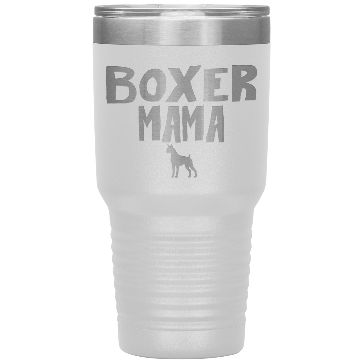 Boxer Mama 30 Oz Vacuum Tumbler Tumblers White