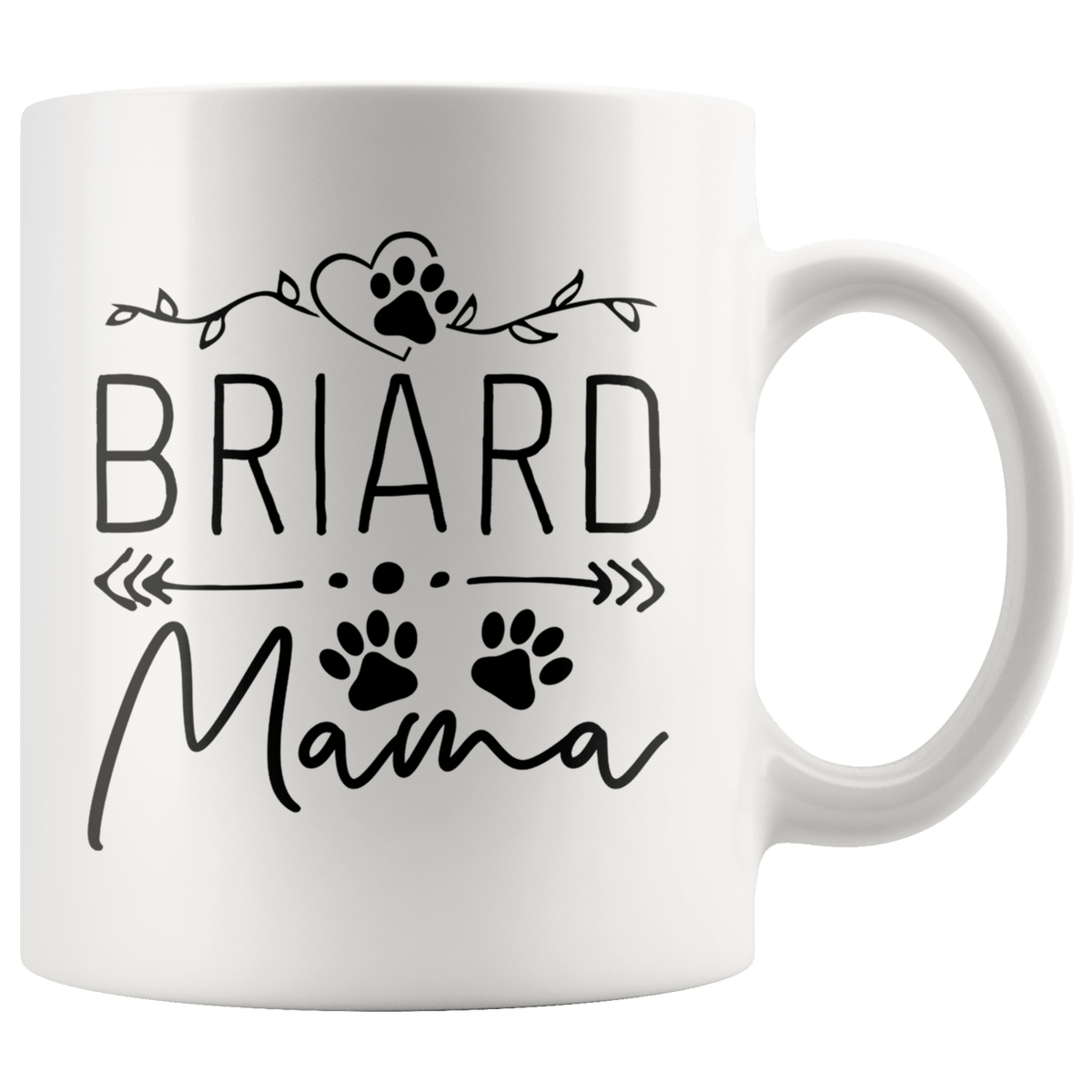 Briard Dog Mama Coffee / Tea Ceramic Mug - 11oz / 15oz Drinkware 11oz Mug