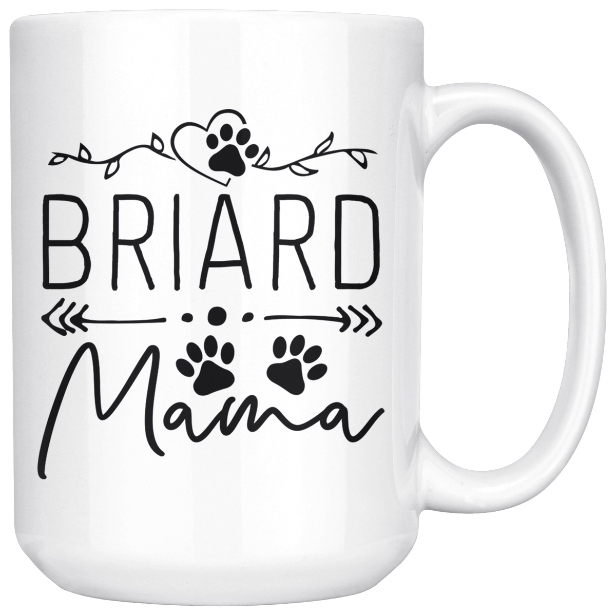 Briard Dog Mama Coffee / Tea Ceramic Mug - 11oz / 15oz Drinkware 15oz Mug