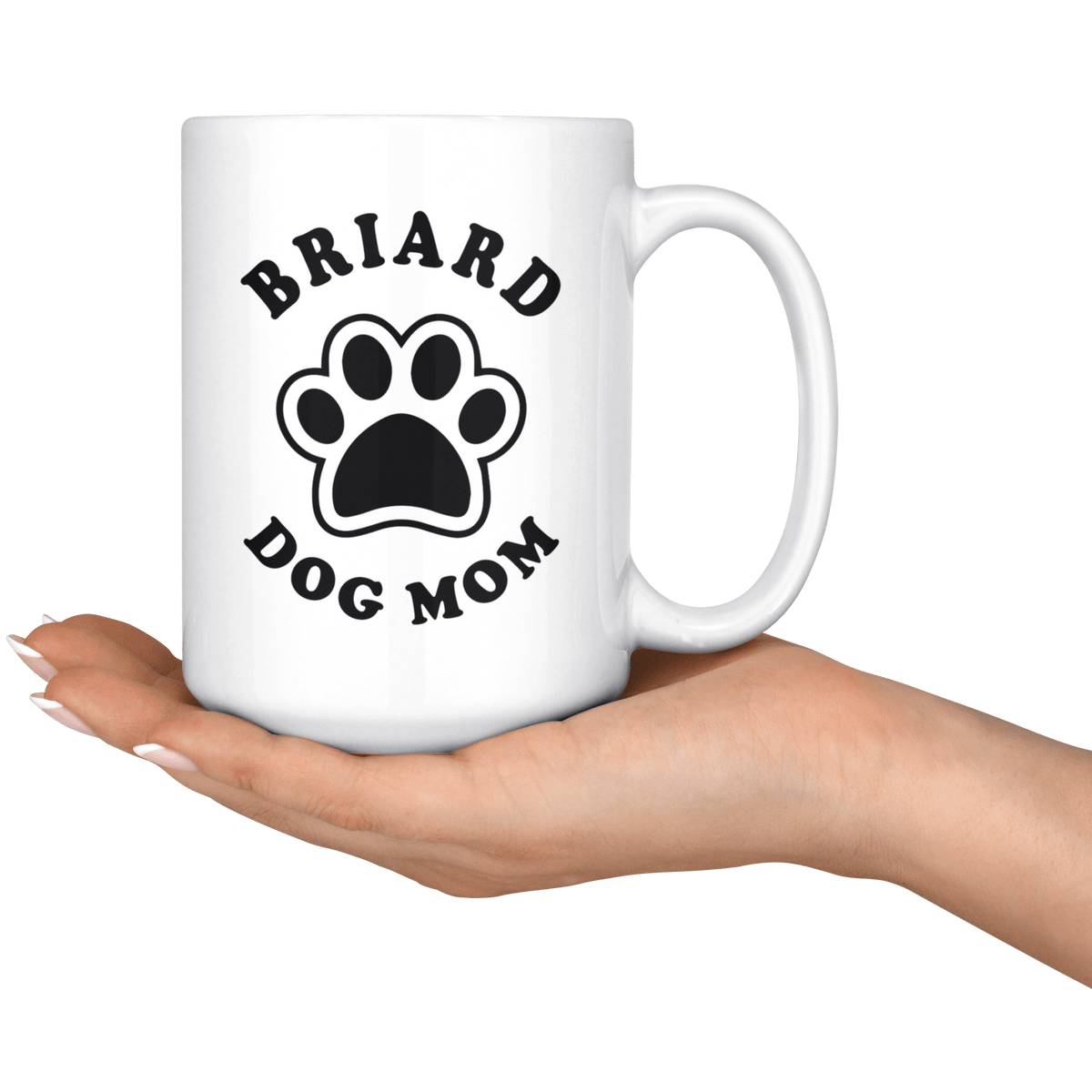 Briard Dog Mom Coffee / Tea Ceramic Mug - 11oz / 15oz Drinkware