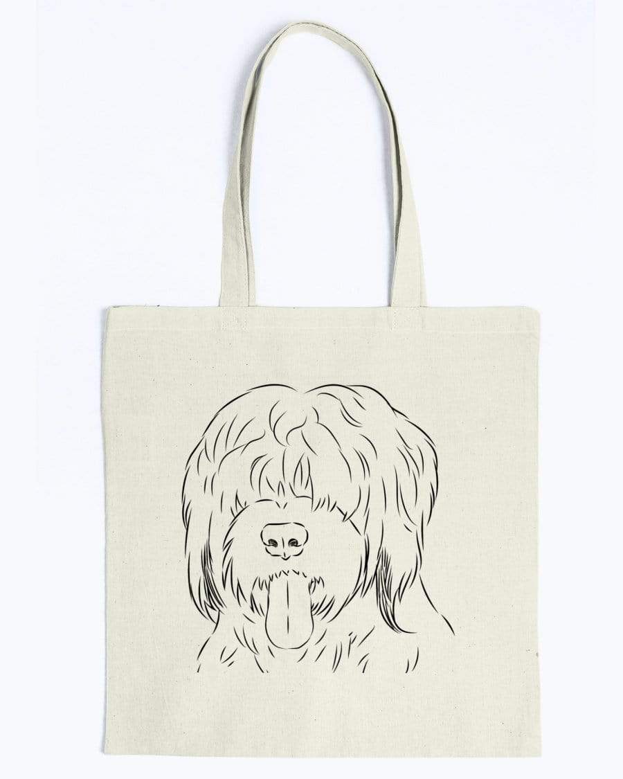Briard Doodle Dogs Canvas Tote Bag Accessories Natural / M