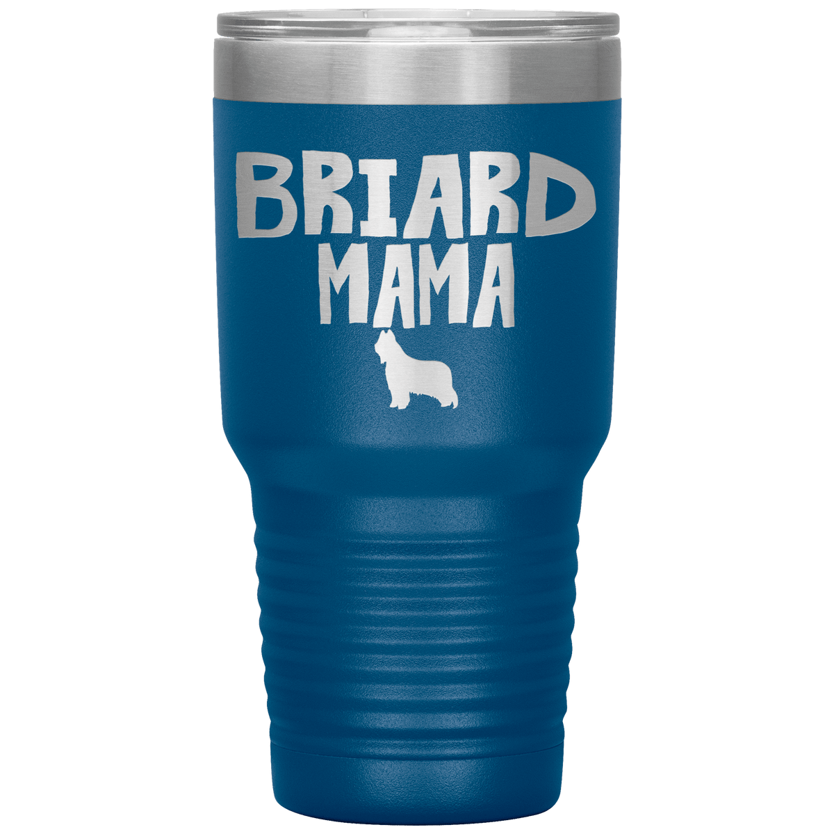 Briard Mama 30 Oz Vacuum Tumbler Tumblers Blue