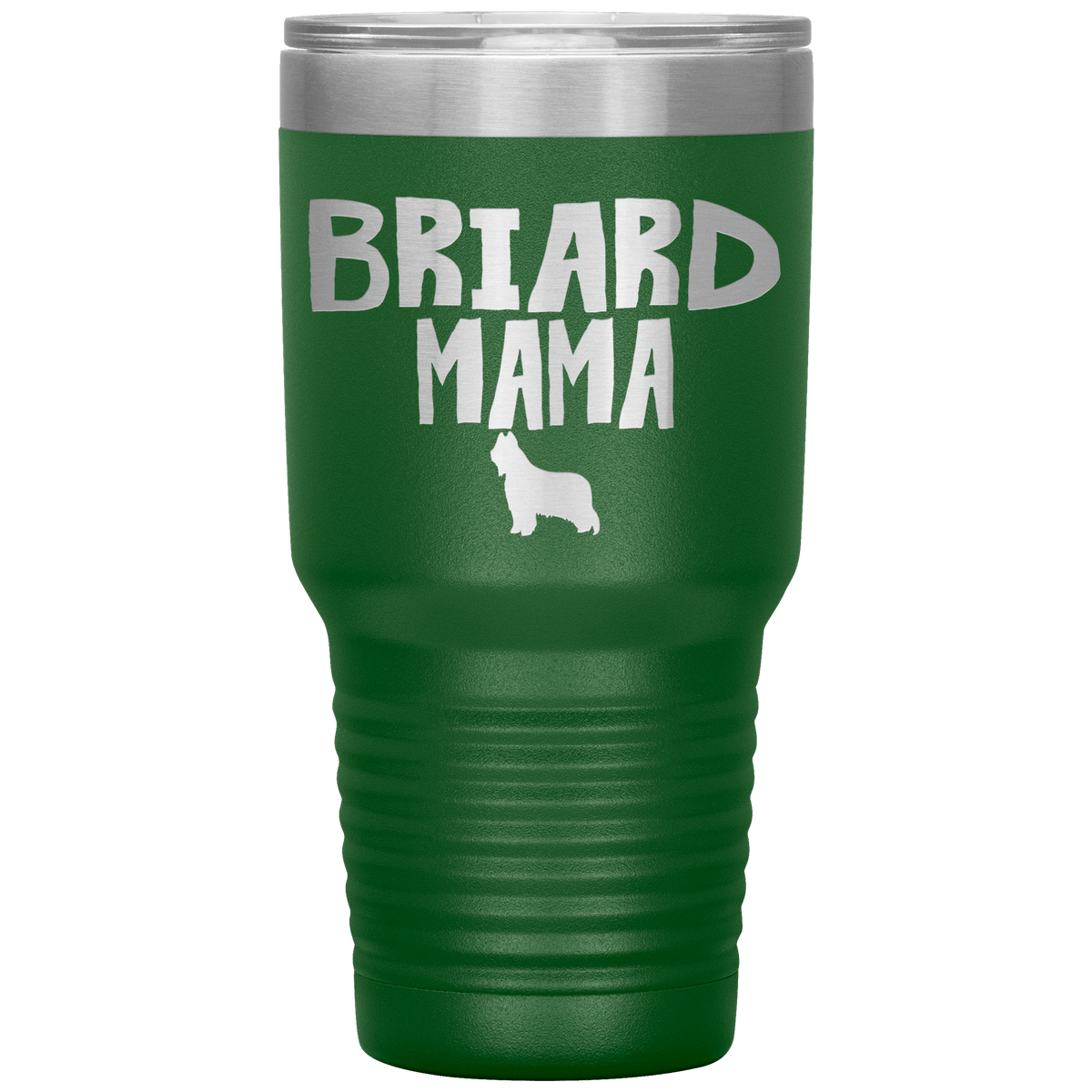 Briard Mama 30 Oz Vacuum Tumbler Tumblers Green