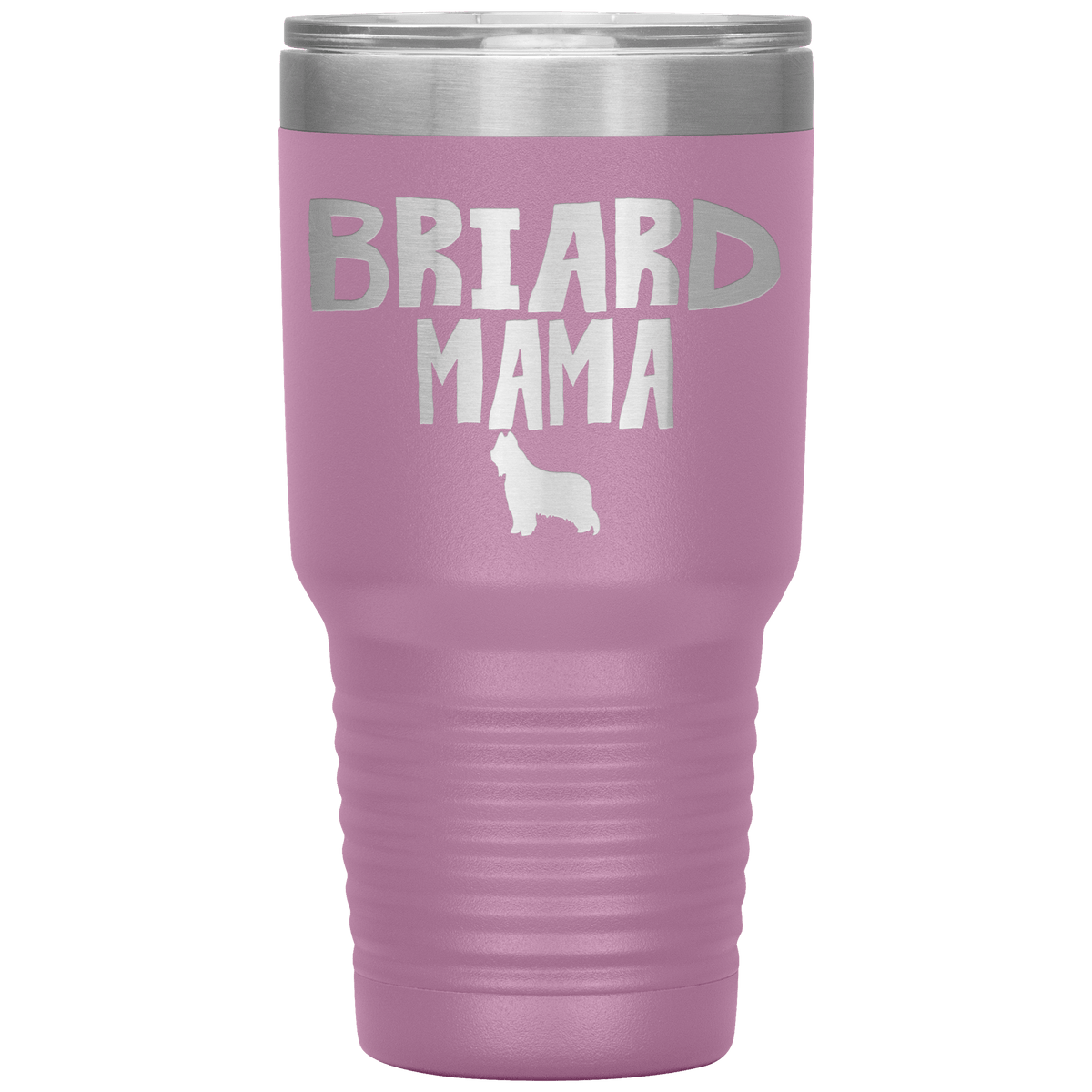 Briard Mama 30 Oz Vacuum Tumbler Tumblers Light Purple
