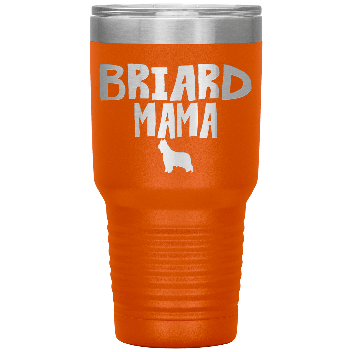 Briard Mama 30 Oz Vacuum Tumbler Tumblers Orange
