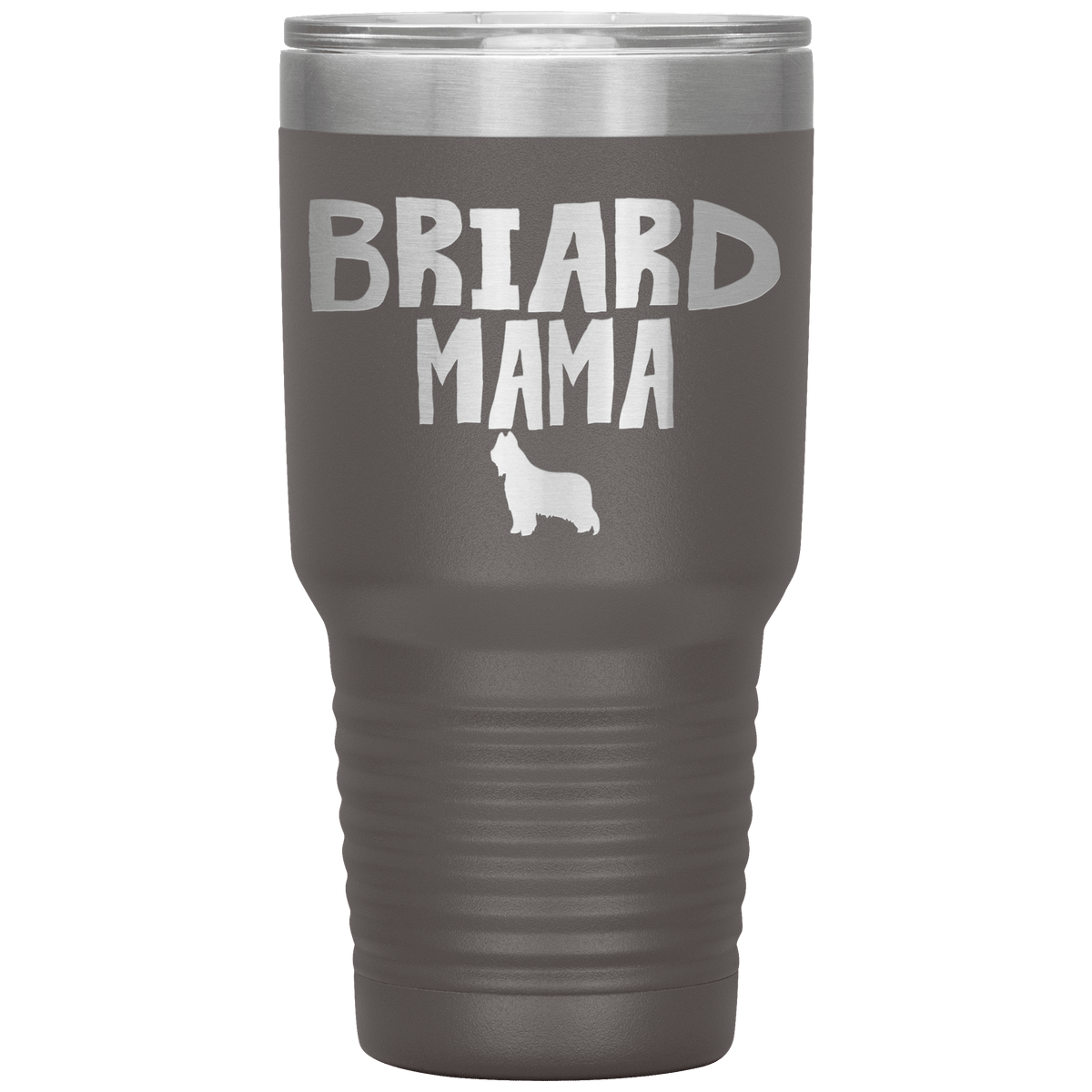 Briard Mama 30 Oz Vacuum Tumbler Tumblers Pewter