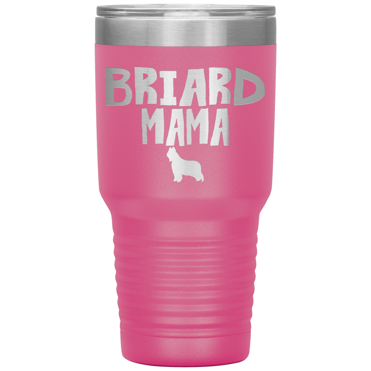 Briard Mama 30 Oz Vacuum Tumbler Tumblers Pink