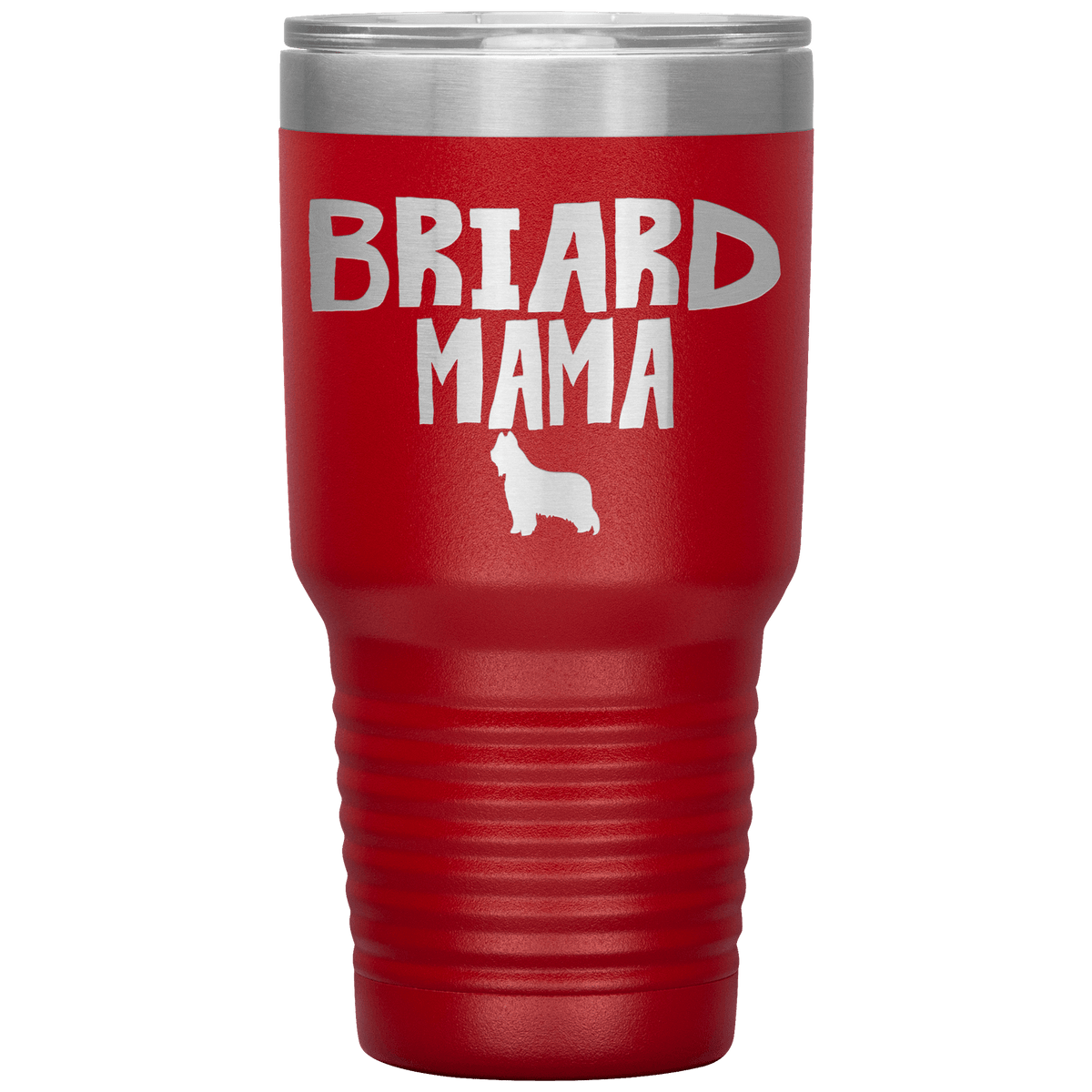 Briard Mama 30 Oz Vacuum Tumbler Tumblers Red