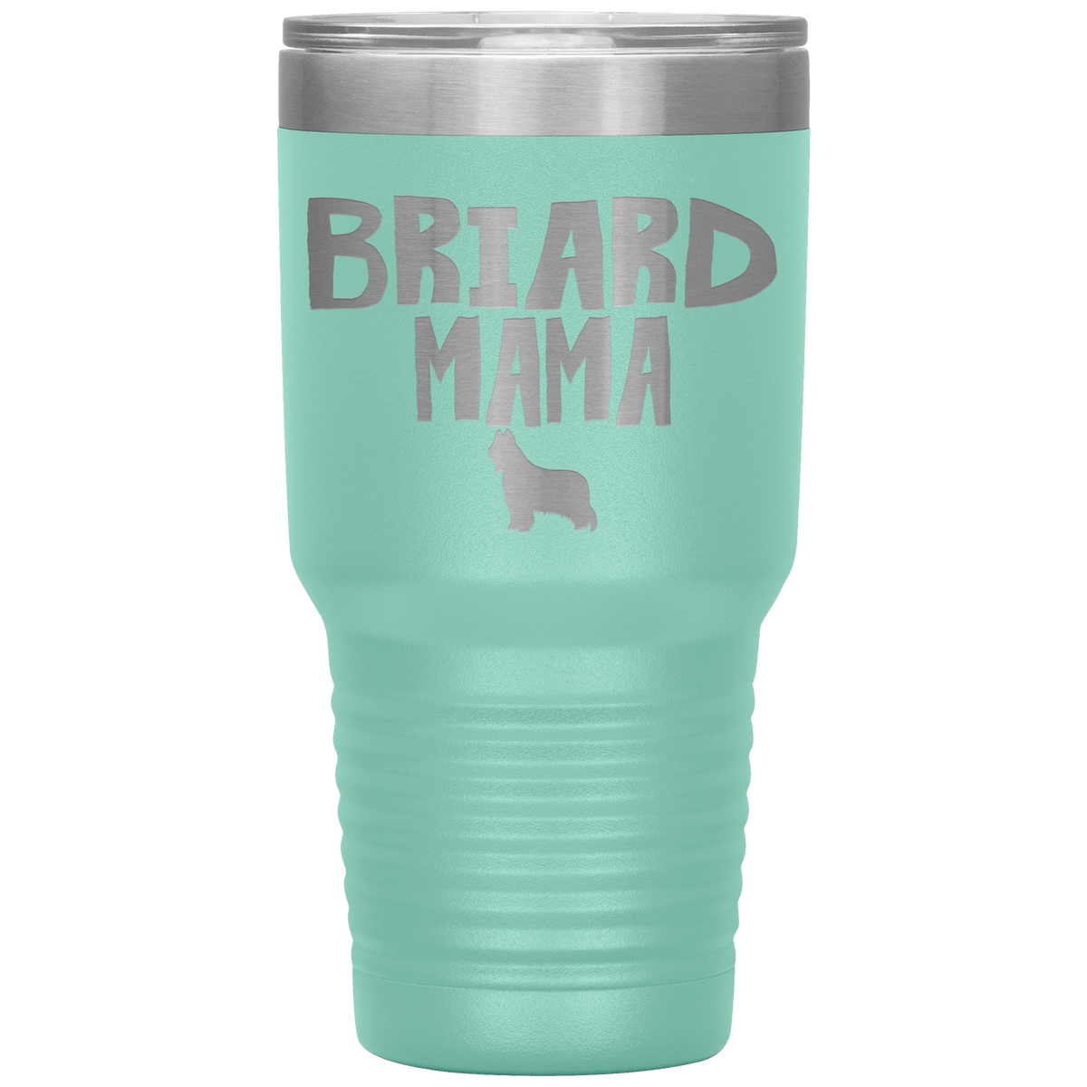 Briard Mama 30 Oz Vacuum Tumbler Tumblers Teal