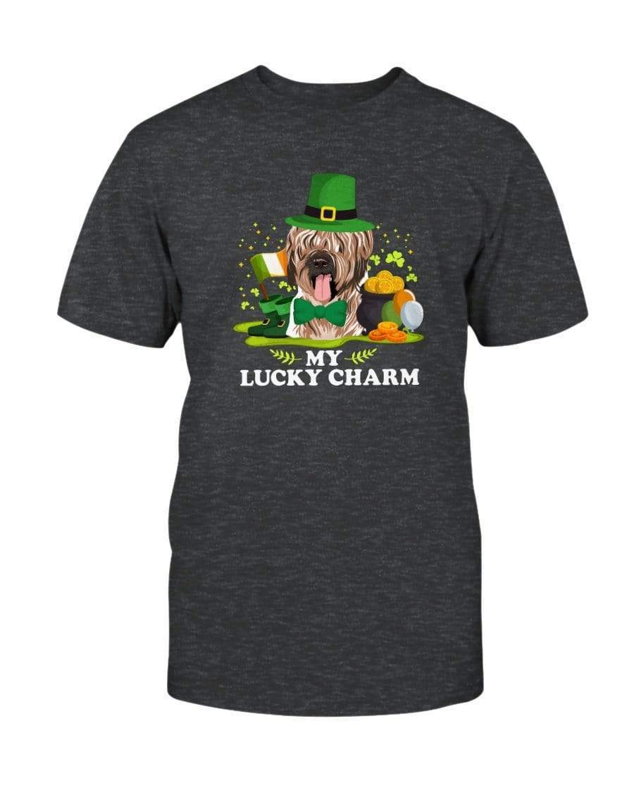 Briard St. Patricks Day My Lucky Charm Unisex T-Shirt Shirts Dark Grey Heather / S