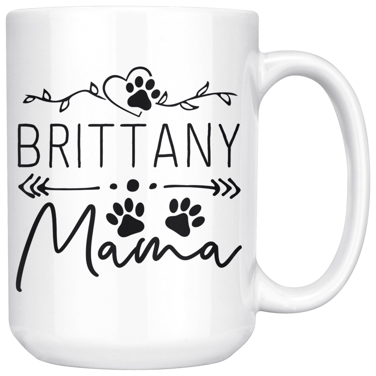 Brittany Dog Mama Coffee / Tea Ceramic Mug - 11oz / 15oz Drinkware 15oz Mug