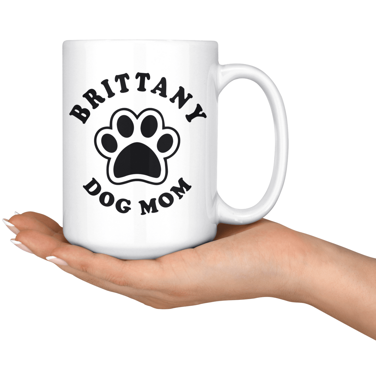 Brittany Dog Mom Coffee / Tea Ceramic Mug - 11oz / 15oz Drinkware
