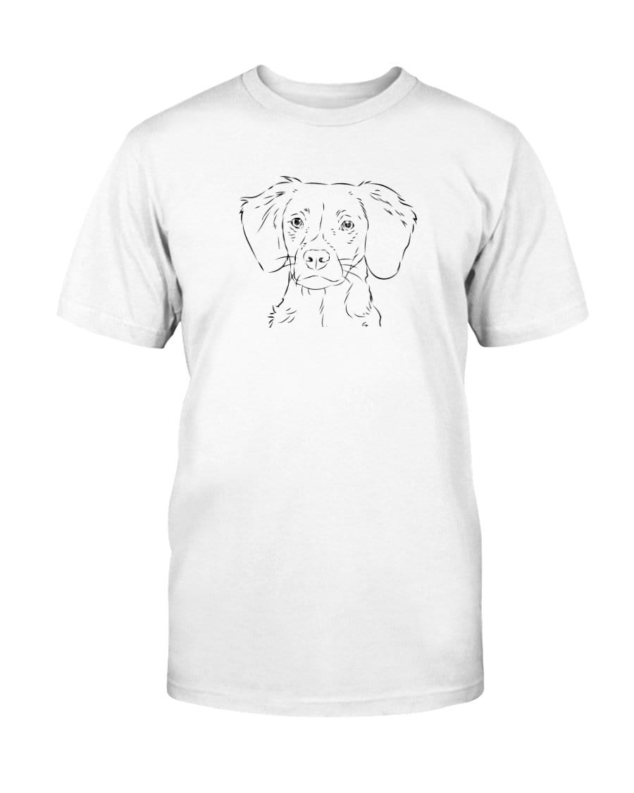 Brittany Doodle Doggies Super Soft Unisex T-Shirt Shirts Solid White Blender / S