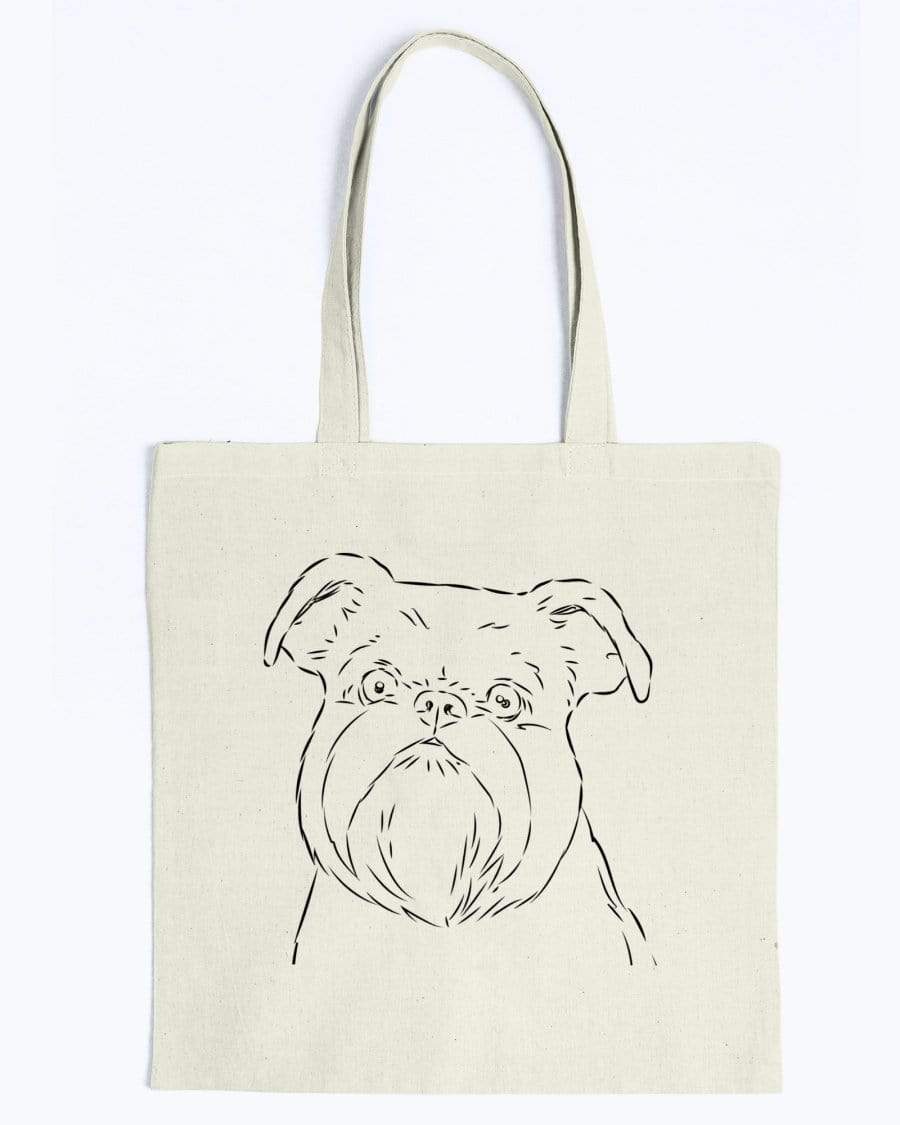 Brussels Griffon Doodle Dogs Canvas Tote Bag Accessories Natural / M