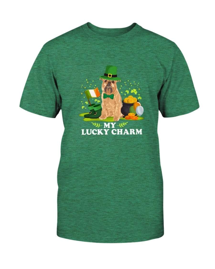 Brussels Griffon St. Patricks Day My Lucky Charm Unisex T-Shirt Shirts Heather Kelly / S