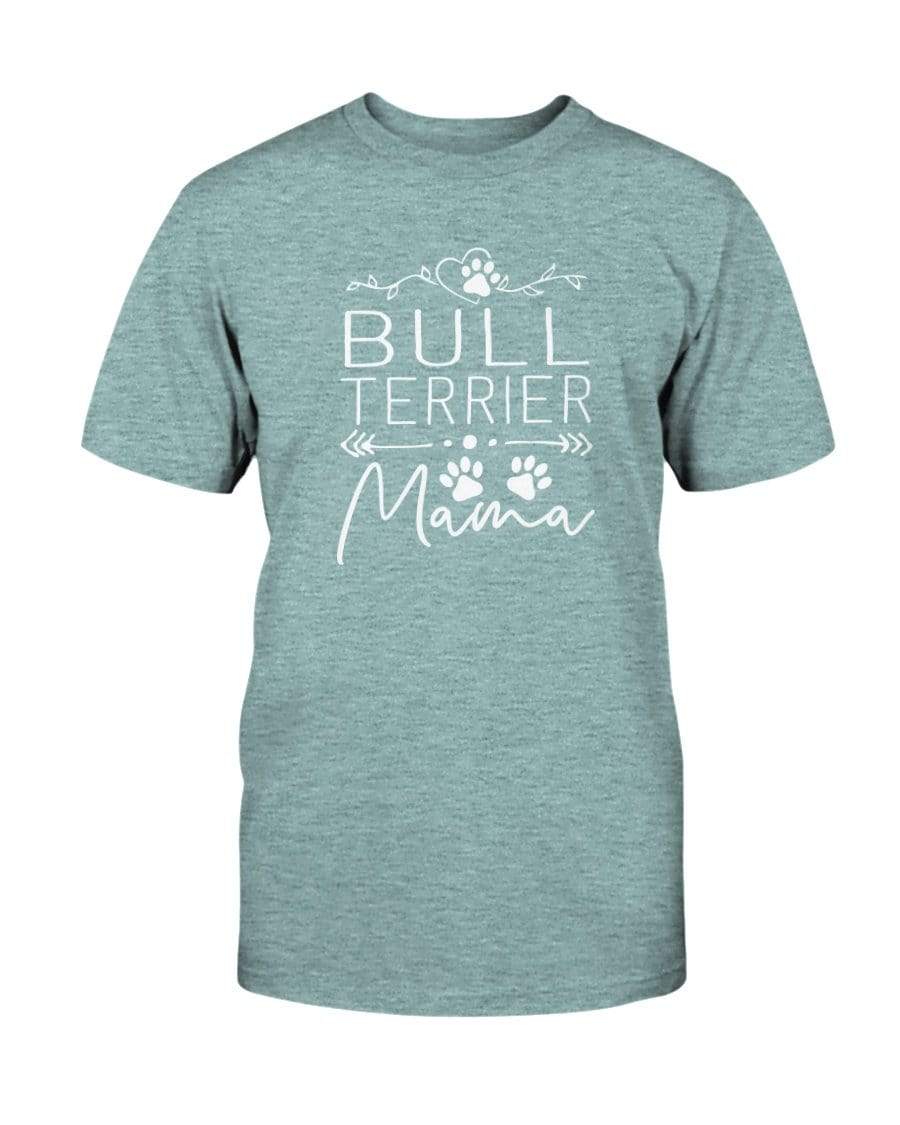 Bull Terrier Dog Mama Super Soft Unisex T-Shirt Shirts Heather Ice Blue / S