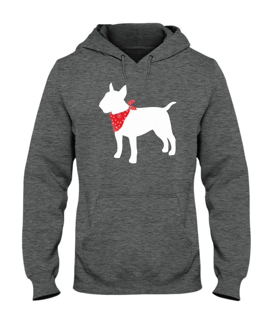 Bull Terrier Red Bandana Unisex Hoodie Sweatshirts Graphite Heather / S