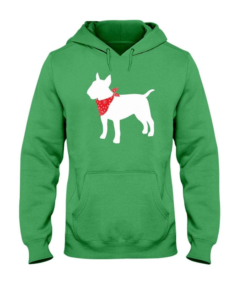 Bull Terrier Red Bandana Unisex Hoodie Sweatshirts Irish Green / S