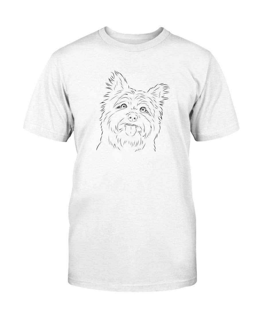 Cairn Terrier Doodle Doggies Super Soft Unisex T-Shirt Shirts Solid White Blender / S