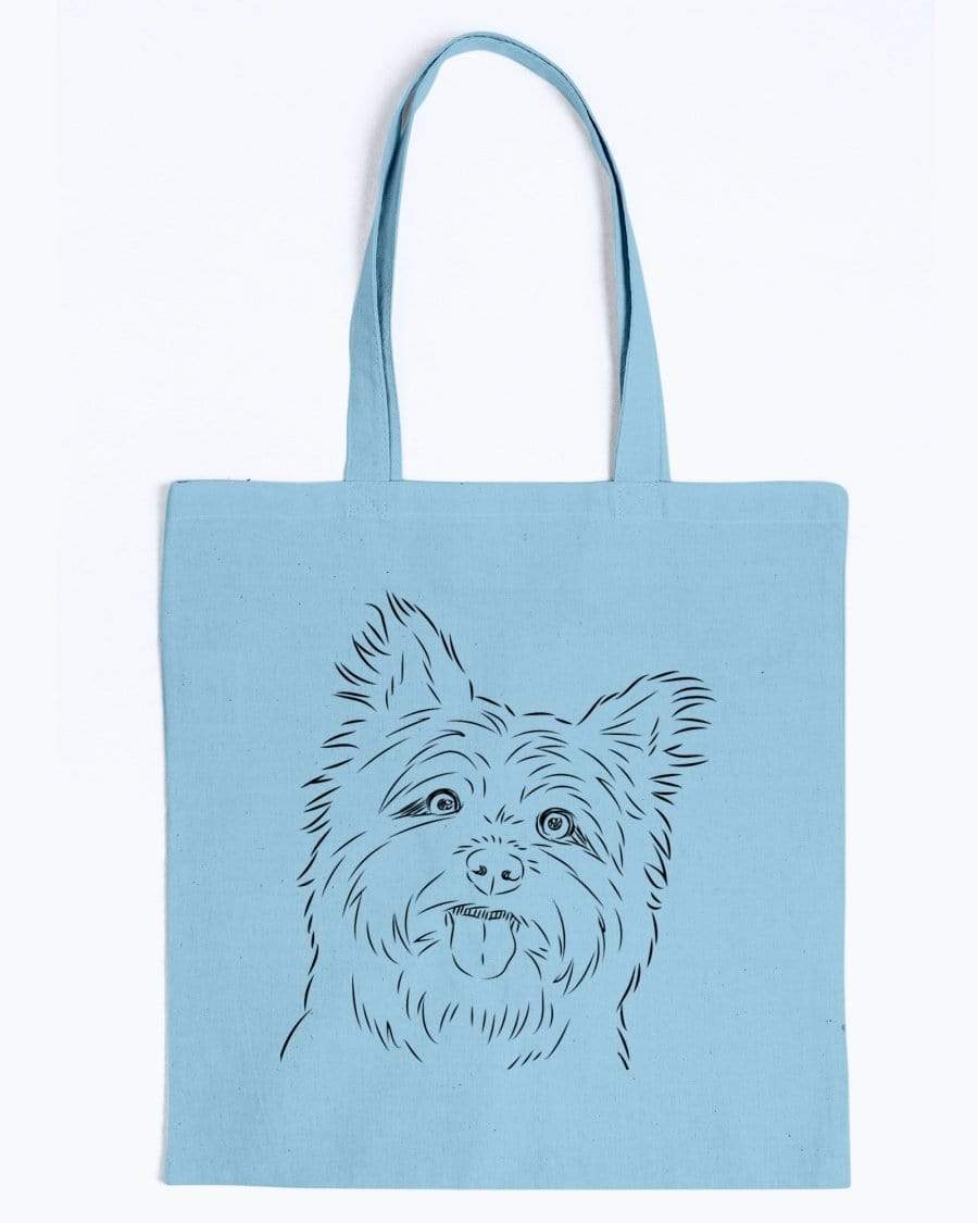 Cairn Terrier Doodle Dogs Canvas Tote Bag Accessories Light Blue / M