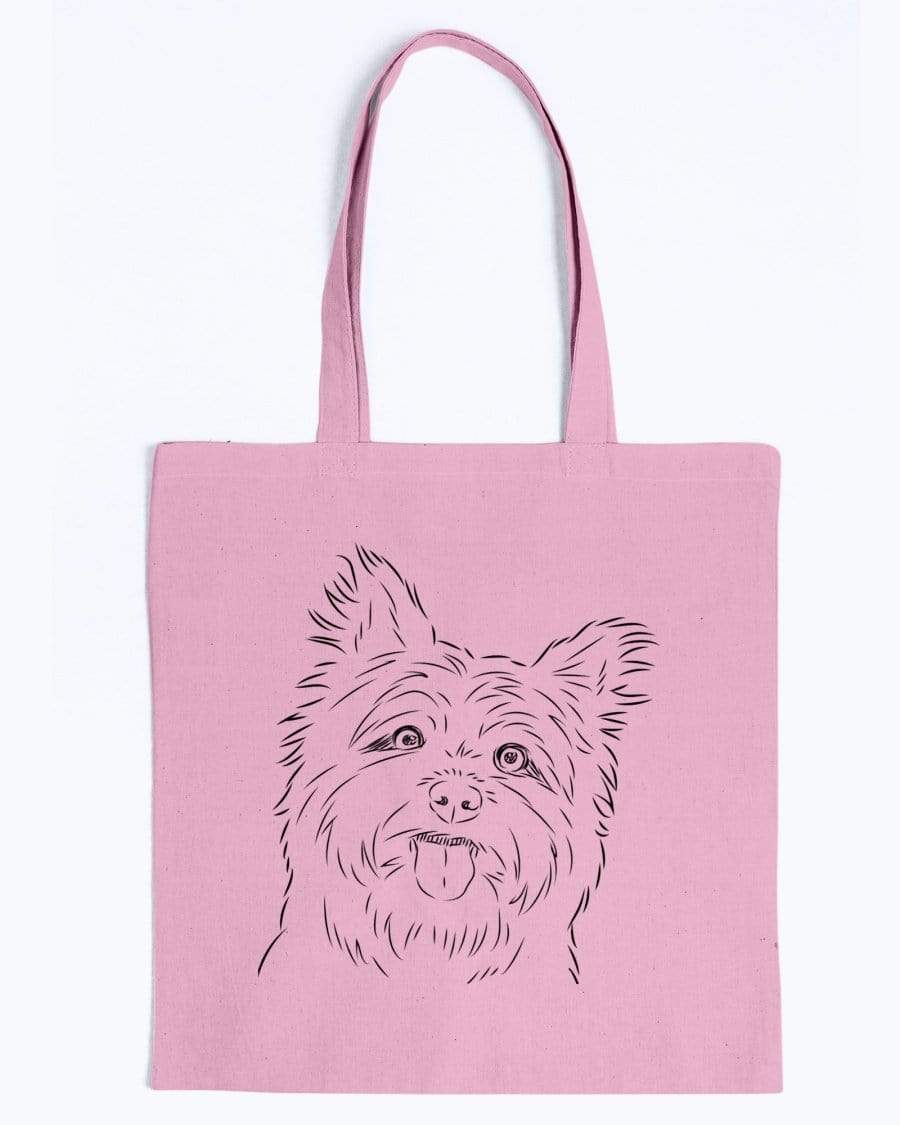 Cairn Terrier Doodle Dogs Canvas Tote Bag Accessories Pink / M