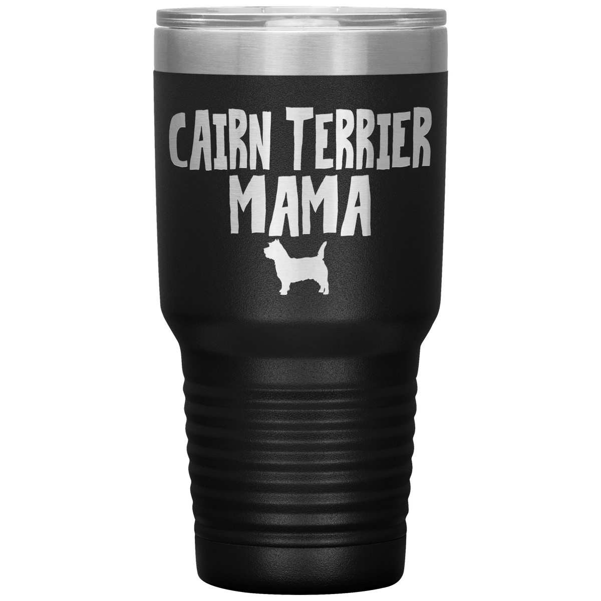 Cairn Terrier Mama 30 Oz Vacuum Tumbler Tumblers Black