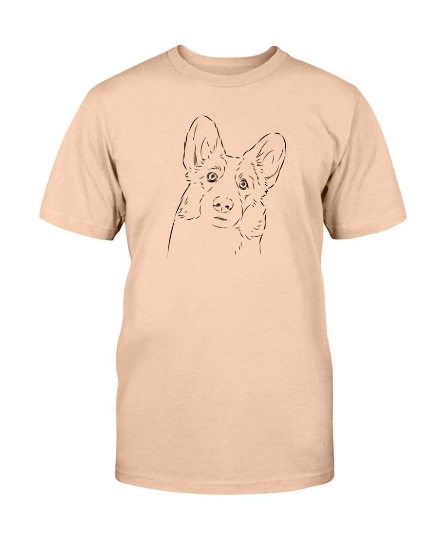 Cardigan Welsh Corgi Doodle Doggies Super Soft Unisex T-Shirt Shirts Sunset / S
