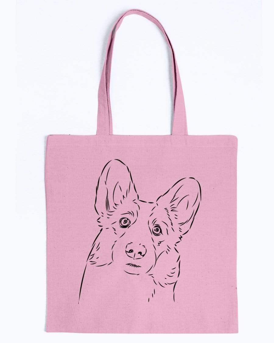 Cardigan Welsh Corgi Doodle Dogs Canvas Tote Bag Accessories Pink / M
