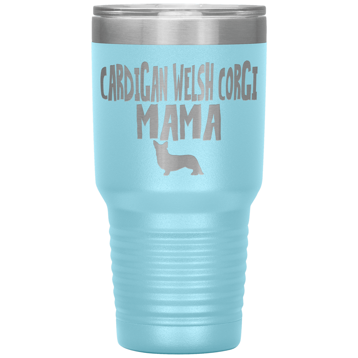 Cardigan Welsh Corgi Mama 30 Oz Vacuum Tumbler Tumblers Light Blue