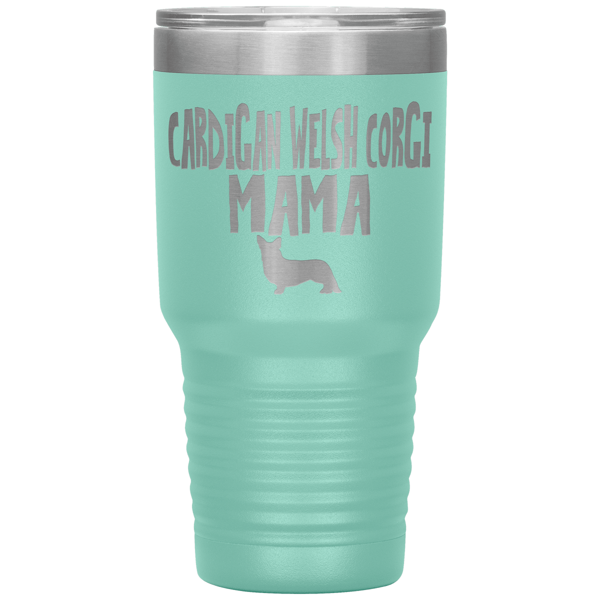 Cardigan Welsh Corgi Mama 30 Oz Vacuum Tumbler Tumblers Teal