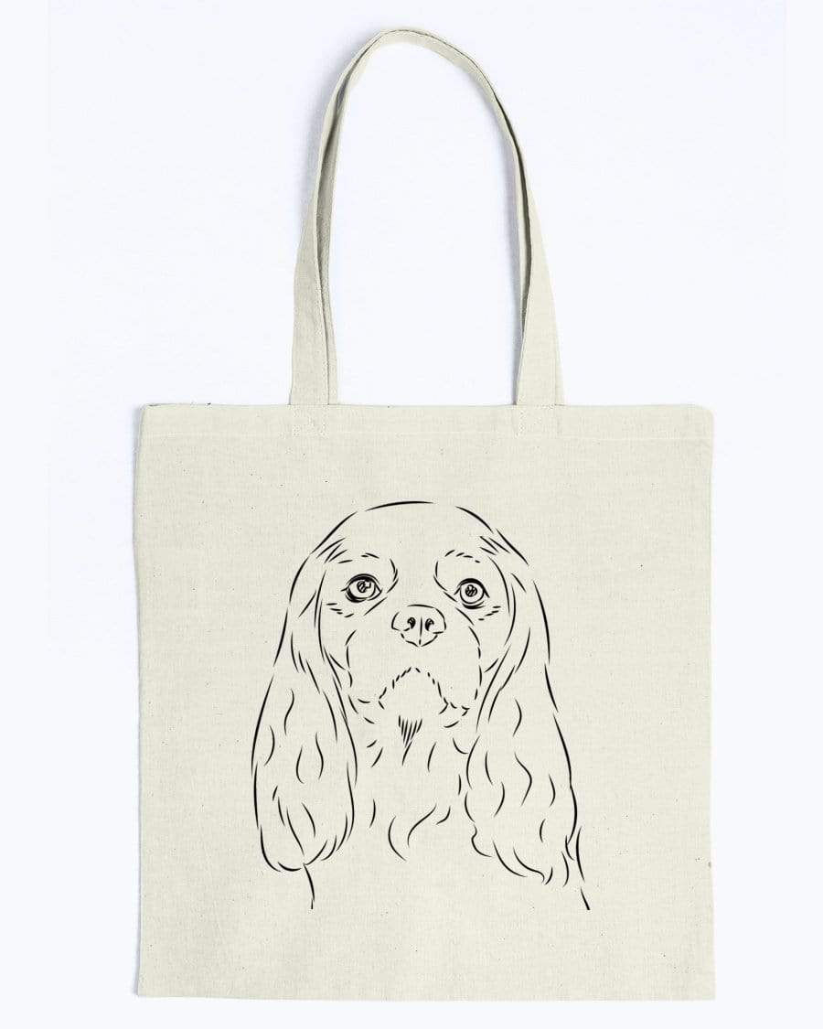 Cavalier King Charles Doodle Dogs Canvas Tote Bag Accessories Natural / M