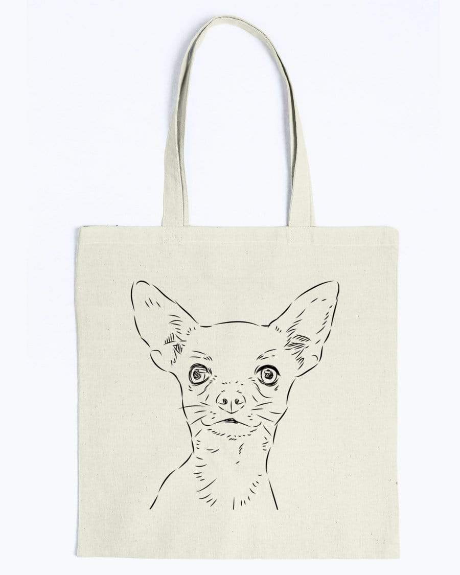Chihuahua Doodle Dogs Canvas Tote Bag Accessories Natural / M