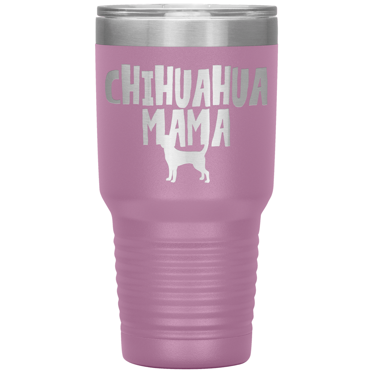 Chihuahua Mama 30 Oz Vacuum Tumbler Tumblers Light Purple