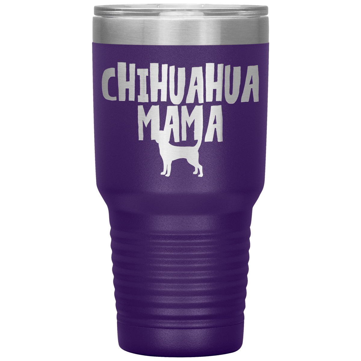 Chihuahua Mama 30 Oz Vacuum Tumbler Tumblers Purple
