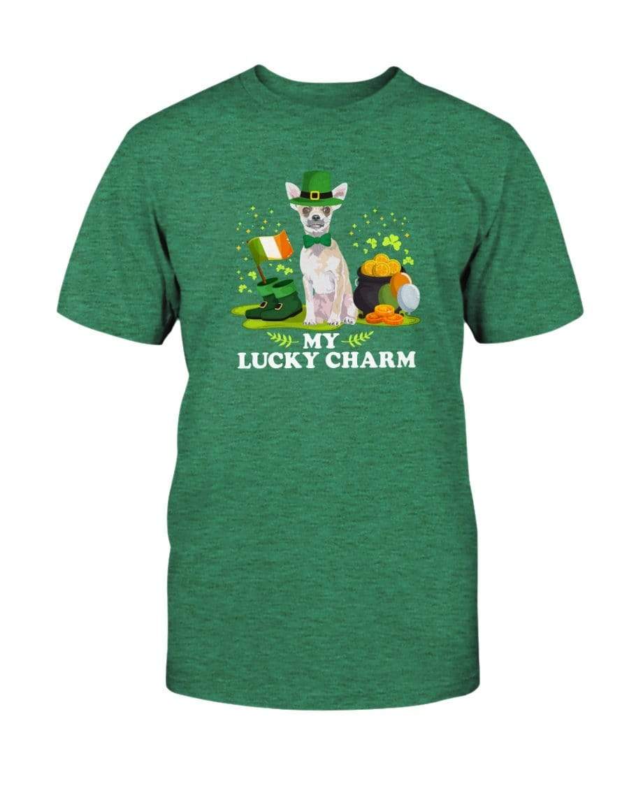 Chihuahua St. Patricks Day My Lucky Charm Unisex T-Shirt Shirts Heather Kelly / S