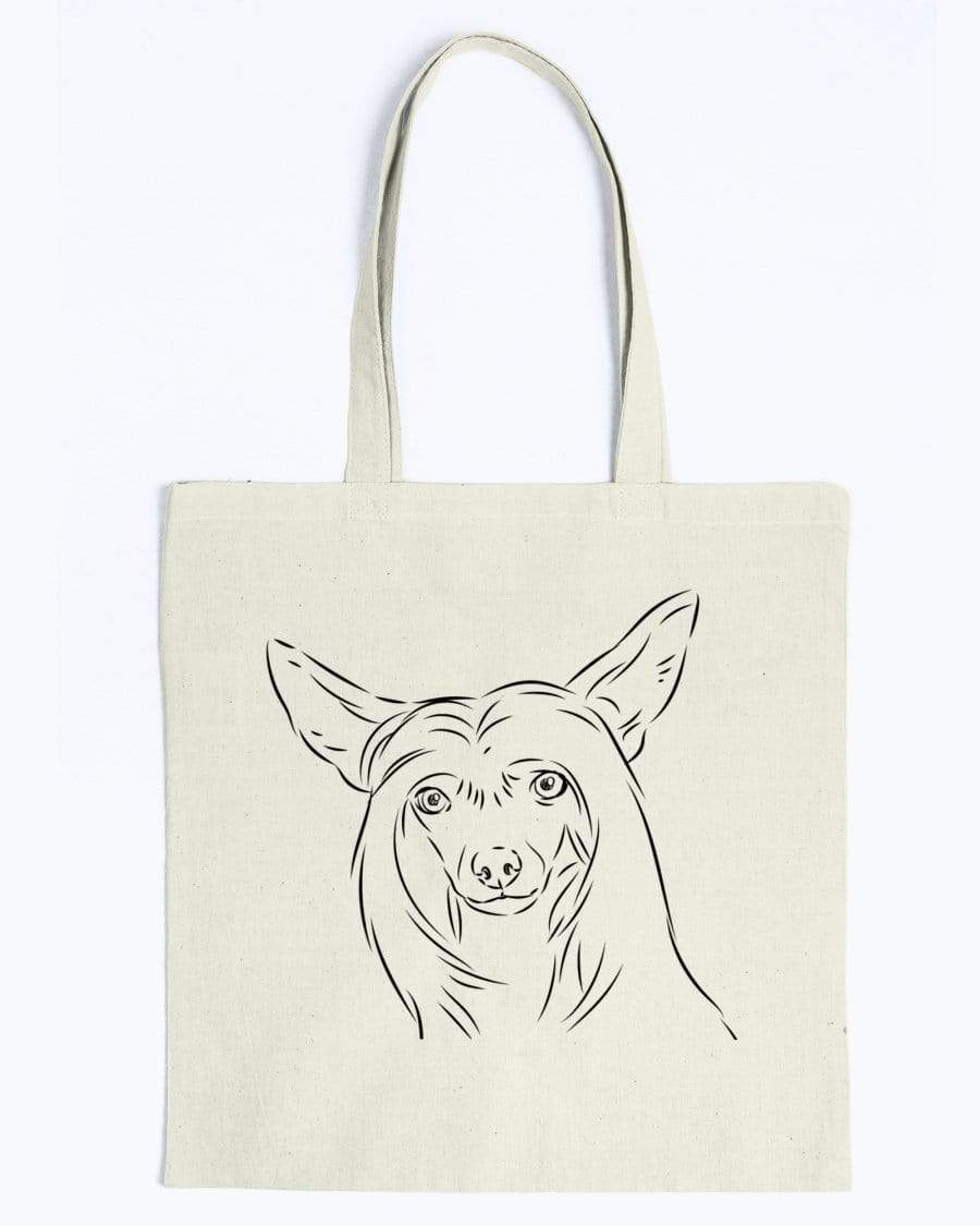 Chinese Crested Doodle Dogs Canvas Tote Bag Accessories Natural / M