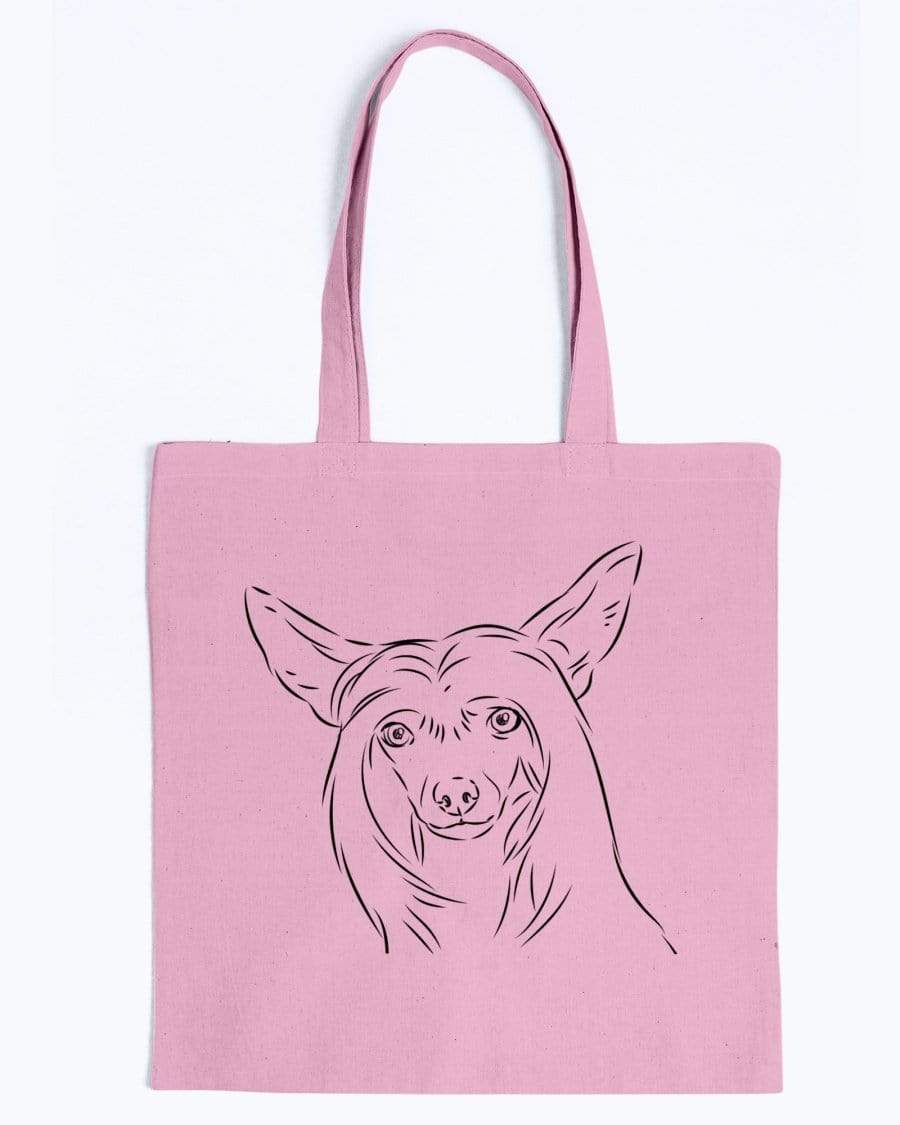 Chinese Crested Doodle Dogs Canvas Tote Bag Accessories Pink / M