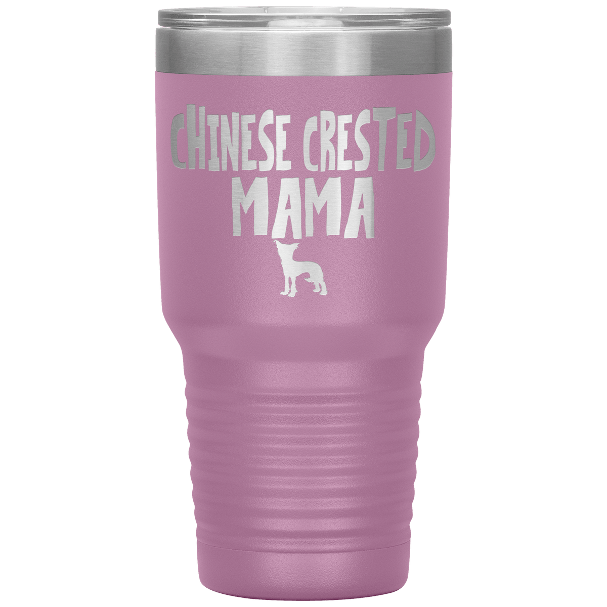 Chinese Crested Mama 30 Oz Vacuum Tumbler Tumblers Light Purple