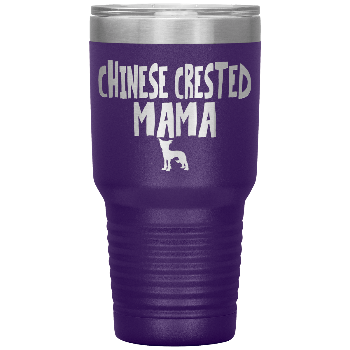 Chinese Crested Mama 30 Oz Vacuum Tumbler Tumblers Purple