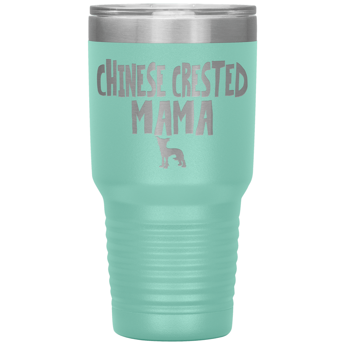 Chinese Crested Mama 30 Oz Vacuum Tumbler Tumblers Teal