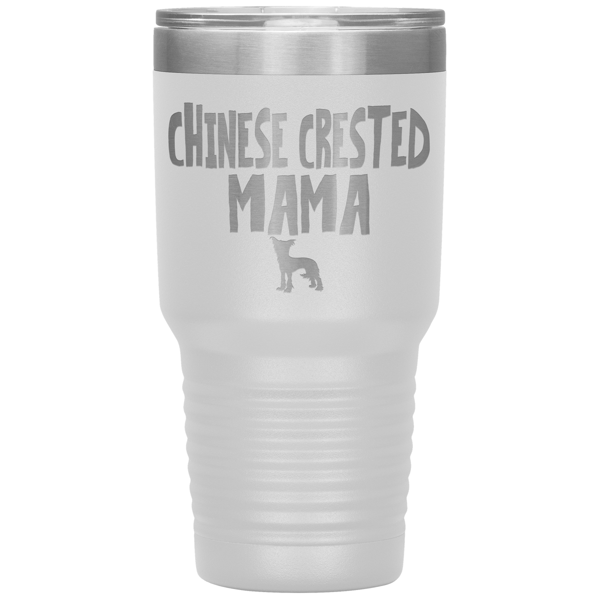 Chinese Crested Mama 30 Oz Vacuum Tumbler Tumblers White